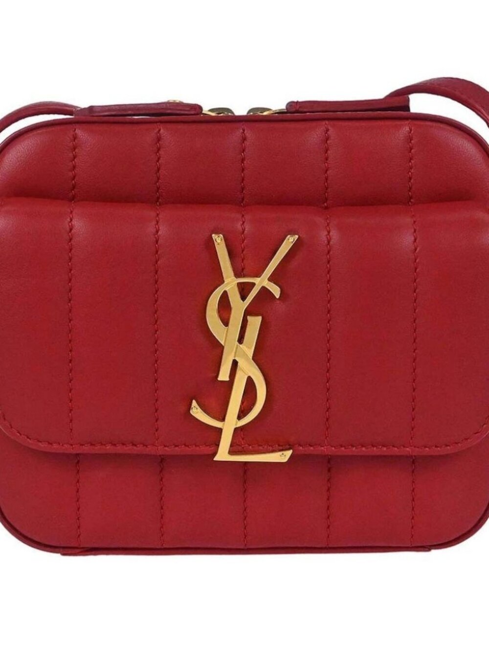 Saint Laurent Red Vicky Camera Bag Shoulder Bag